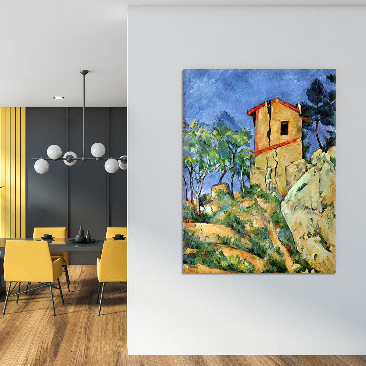 House with Walls by Cezanne Canvas Print or Poster - Canvas Art Rocks - 4