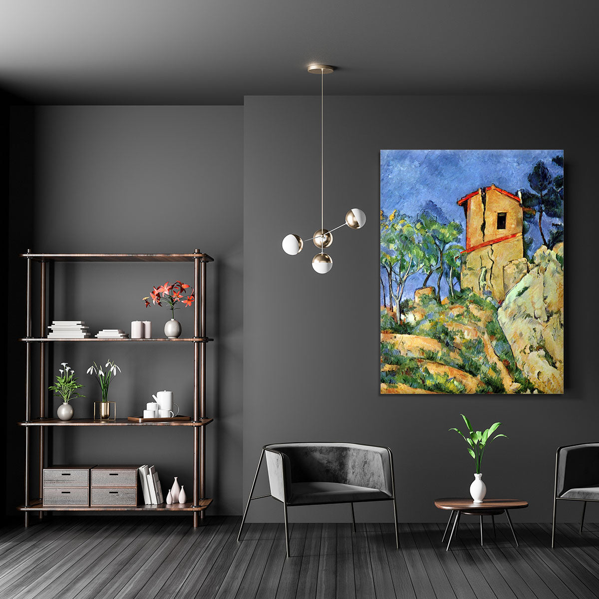 House with Walls by Cezanne Canvas Print or Poster - Canvas Art Rocks - 5