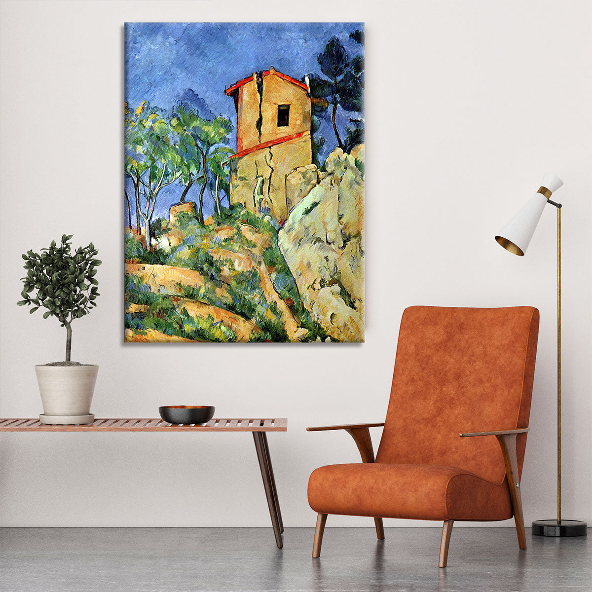 House with Walls by Cezanne Canvas Print or Poster - Canvas Art Rocks - 6
