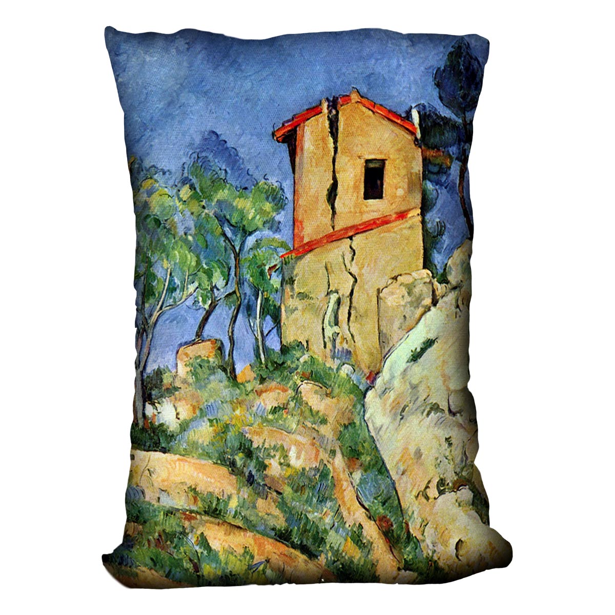 House with Walls by Cezanne Cushion - Canvas Art Rocks - 4