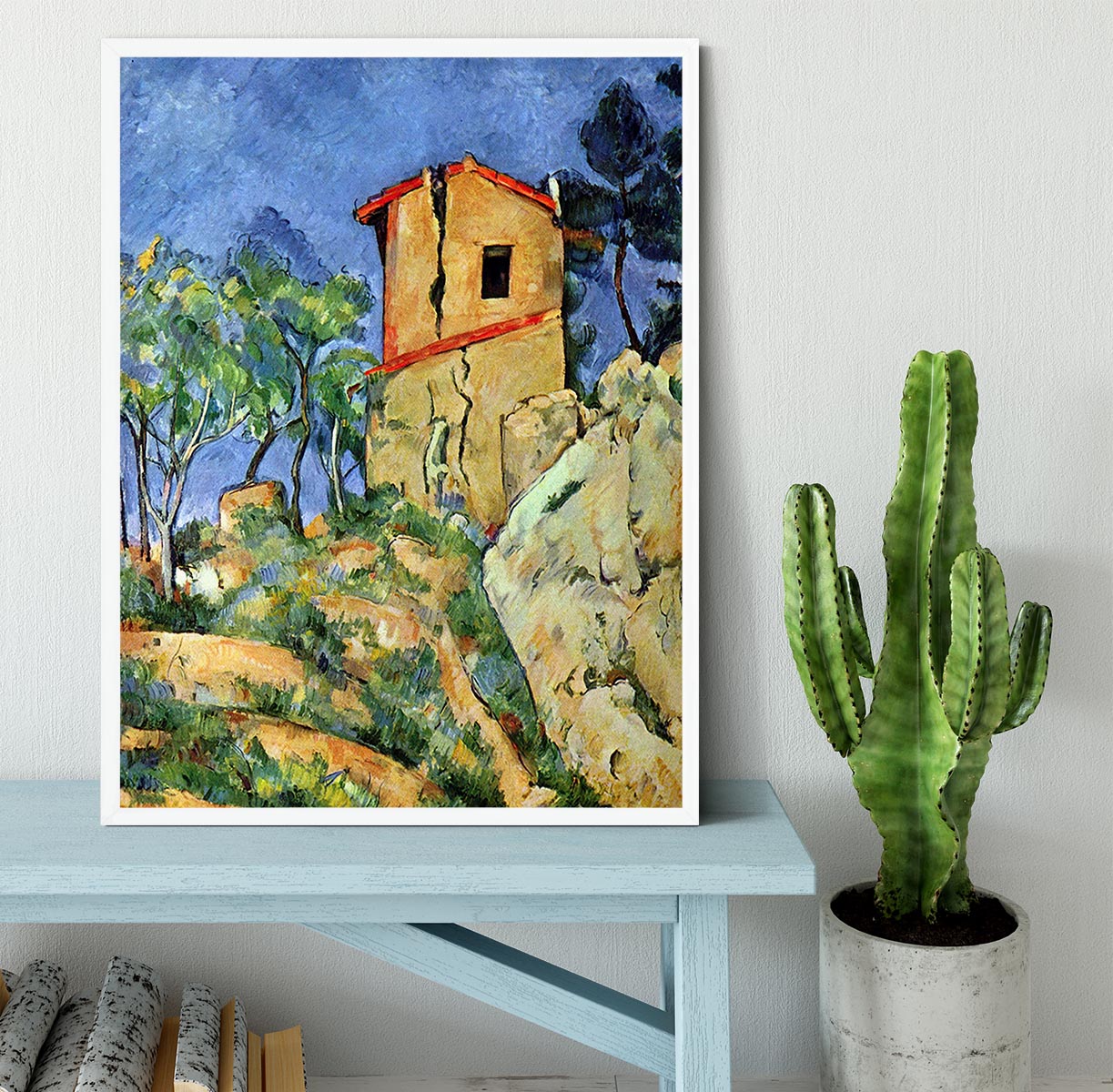 House with Walls by Cezanne Framed Print - Canvas Art Rocks -6