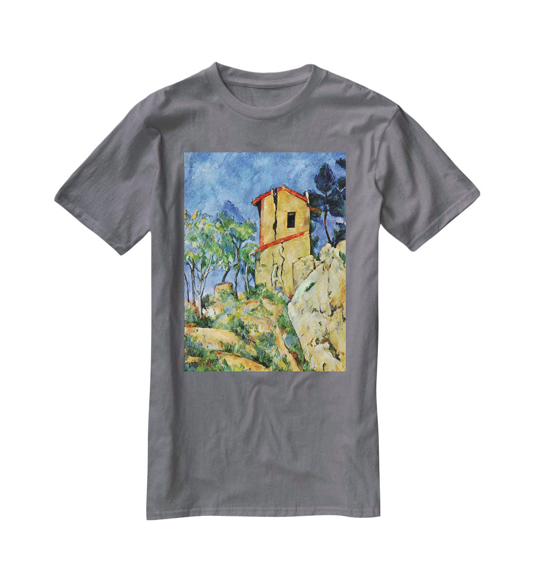 House with Walls by Cezanne T-Shirt - Canvas Art Rocks - 3