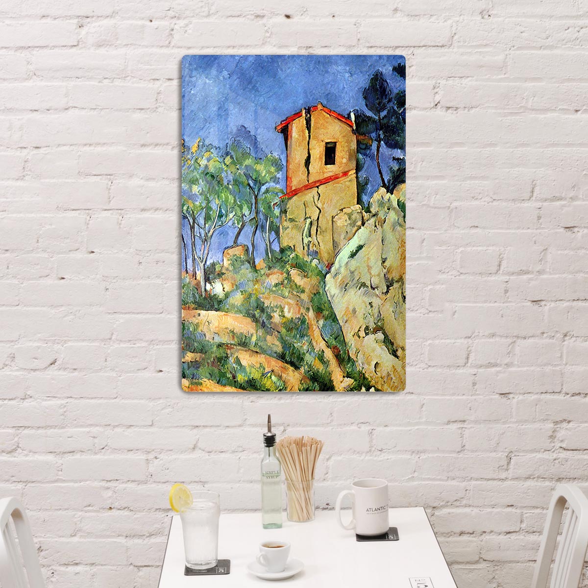 House with Walls by Cezanne Acrylic Block - Canvas Art Rocks - 3