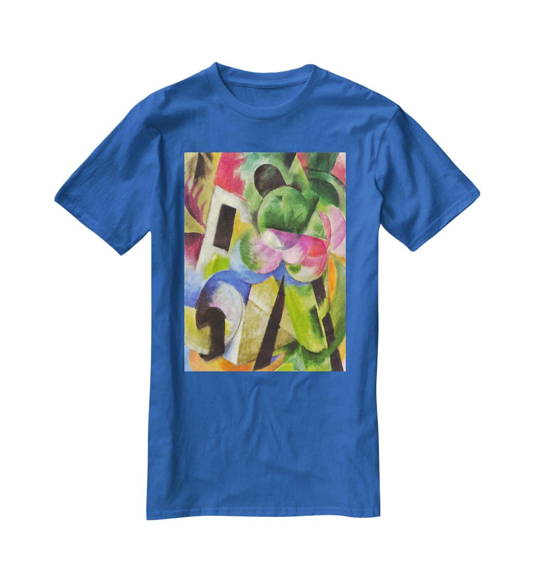 House with trees by Franz Marc T-Shirt - Canvas Art Rocks - 2