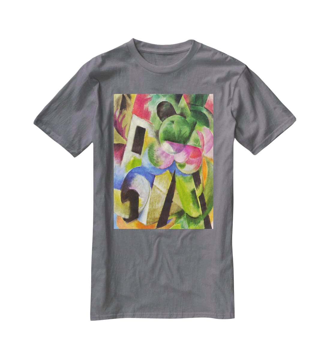 House with trees by Franz Marc T-Shirt - Canvas Art Rocks - 3