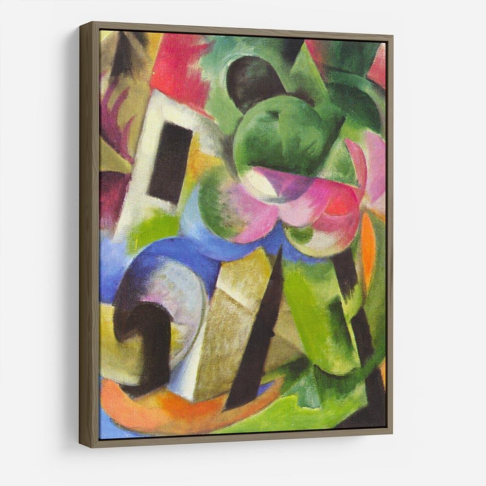 House with trees by Franz Marc HD Metal Print