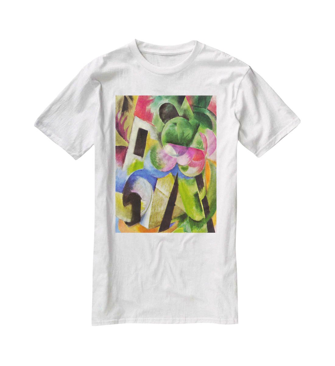 House with trees by Franz Marc T-Shirt - Canvas Art Rocks - 5