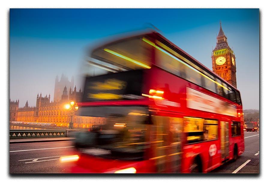 Houses Of Parliament red double-decker bus Canvas Print or Poster  - Canvas Art Rocks - 1