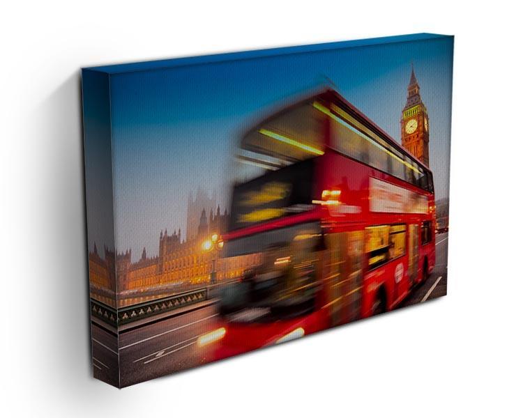 Houses Of Parliament red double-decker bus Canvas Print or Poster - Canvas Art Rocks - 3