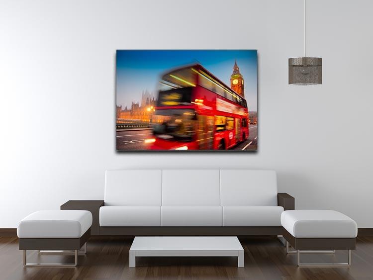 Houses Of Parliament red double-decker bus Canvas Print or Poster - Canvas Art Rocks - 4