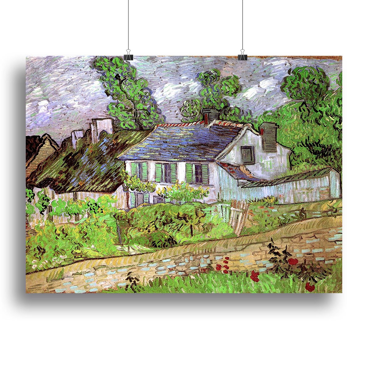 Houses in Auvers 2 by Van Gogh Canvas Print or Poster