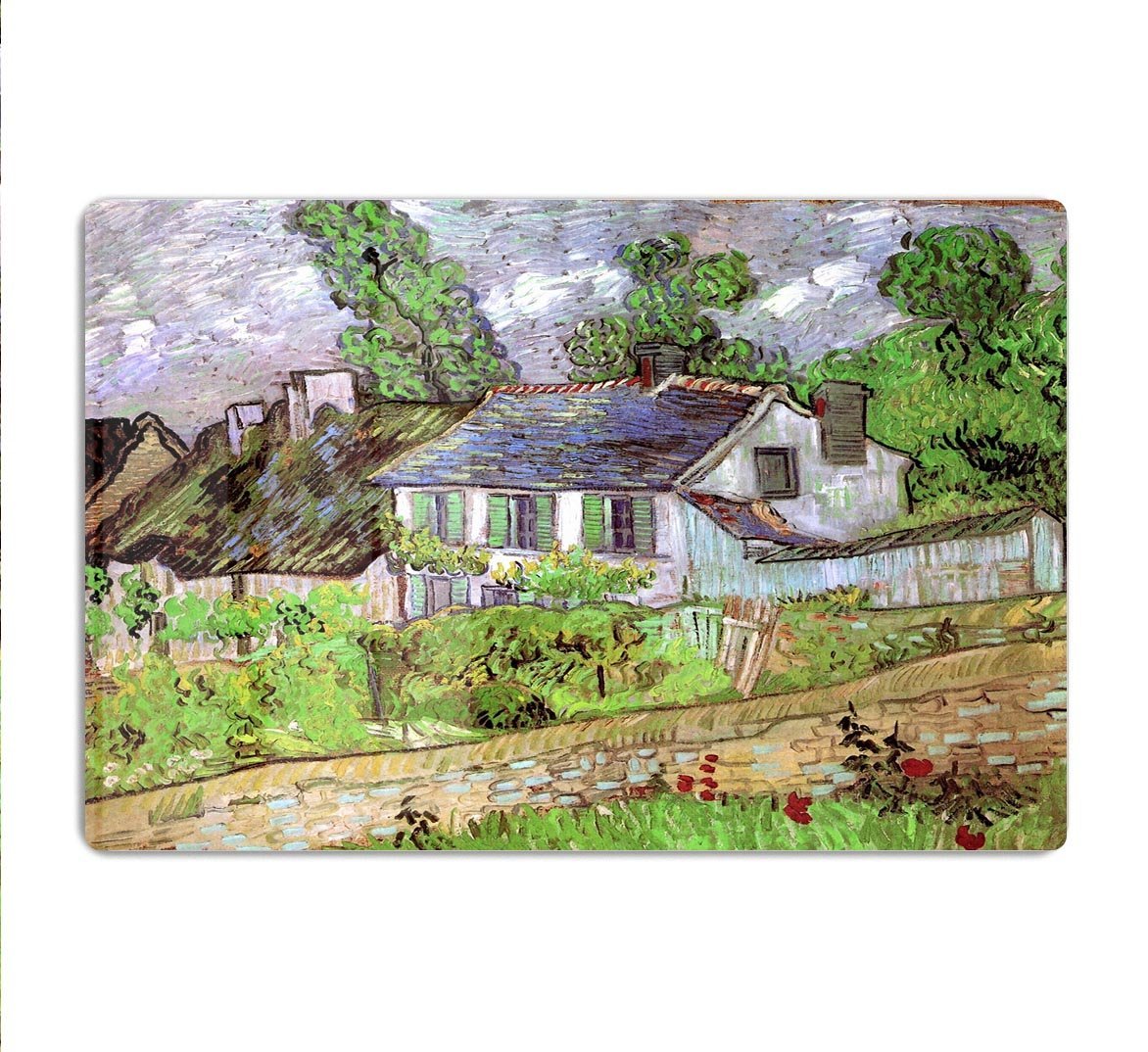 Houses in Auvers 2 by Van Gogh HD Metal Print