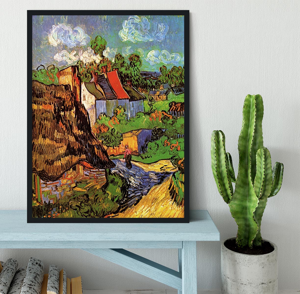 Houses in Auvers by Van Gogh Framed Print - Canvas Art Rocks - 2