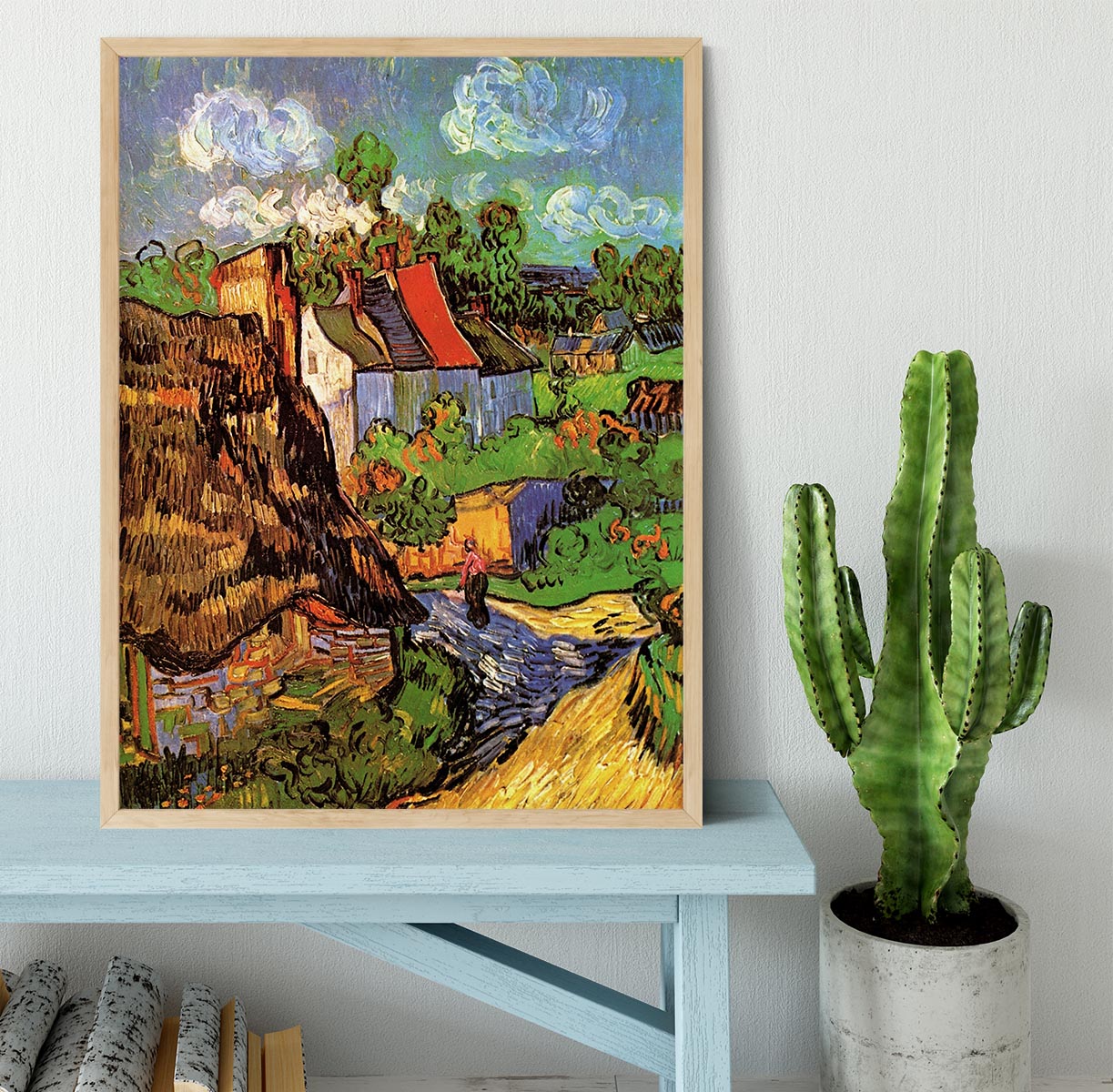 Houses in Auvers by Van Gogh Framed Print - Canvas Art Rocks - 4