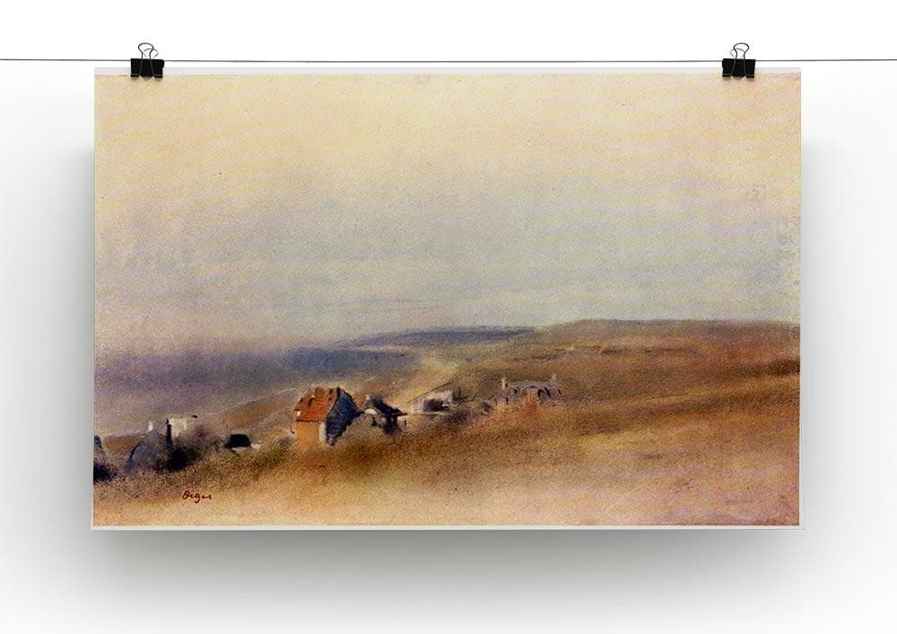 Houses on cliffs above a bay by Degas Canvas Print or Poster - Canvas Art Rocks - 2