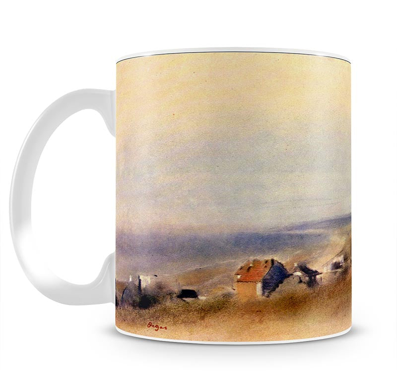 Houses on cliffs above a bay by Degas Mug - Canvas Art Rocks - 1