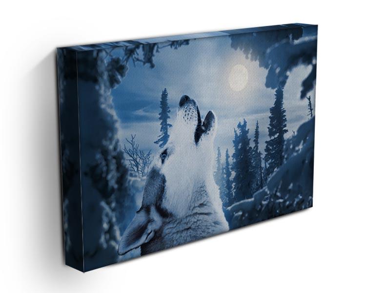 Howling to the moon Canvas Print or Poster - Canvas Art Rocks - 3