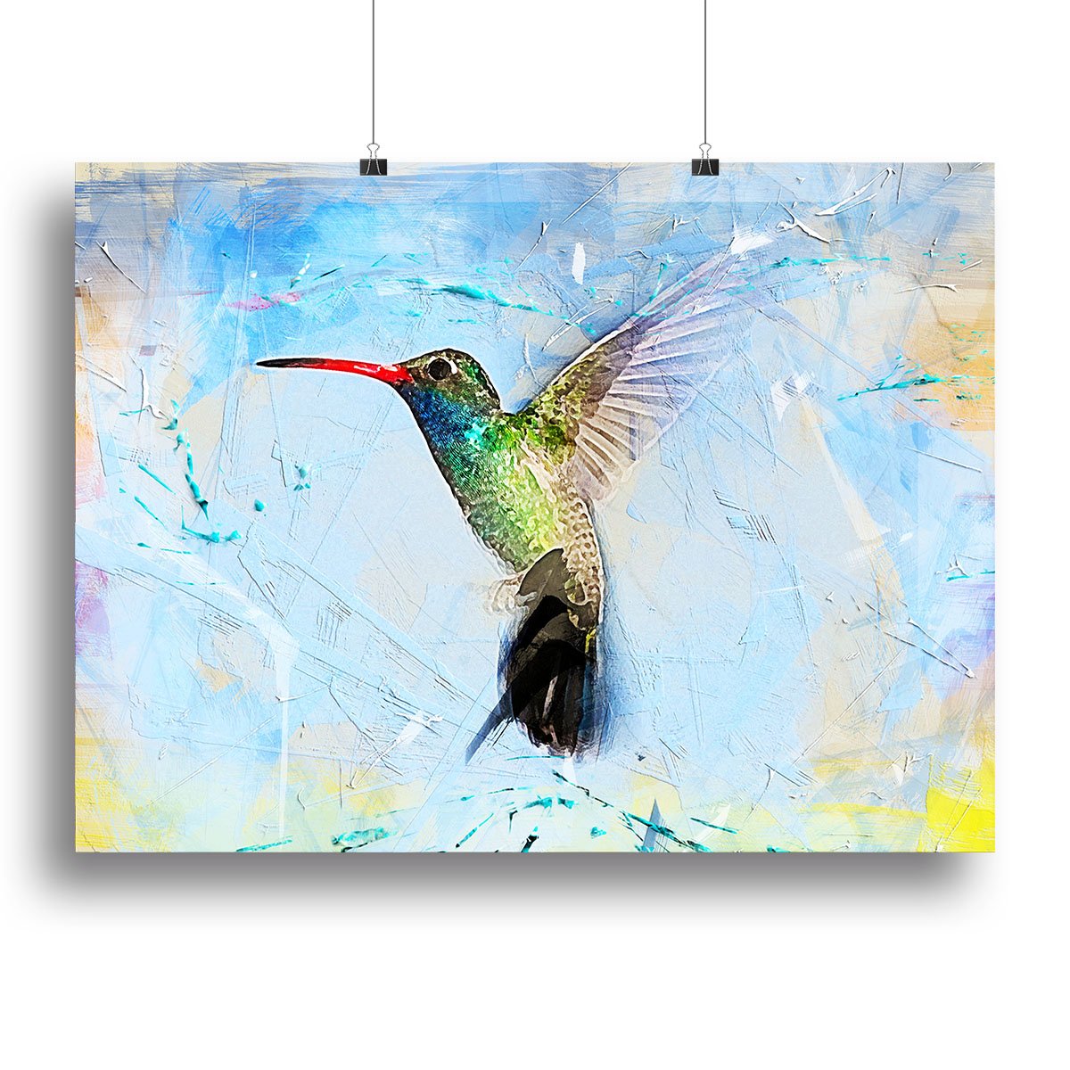 Humming Bird Painting Canvas Print or Poster