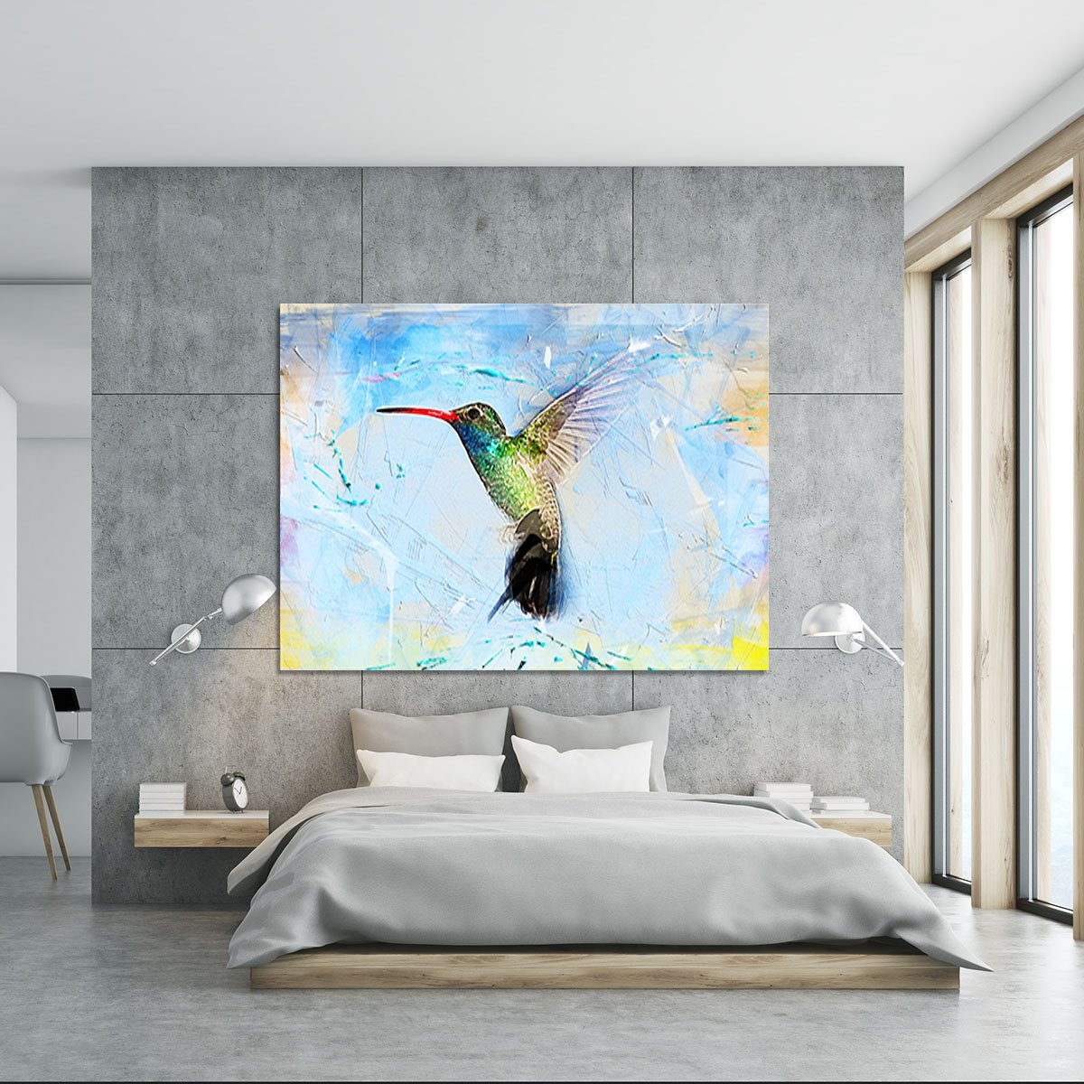 Humming Bird Painting Canvas Print or Poster