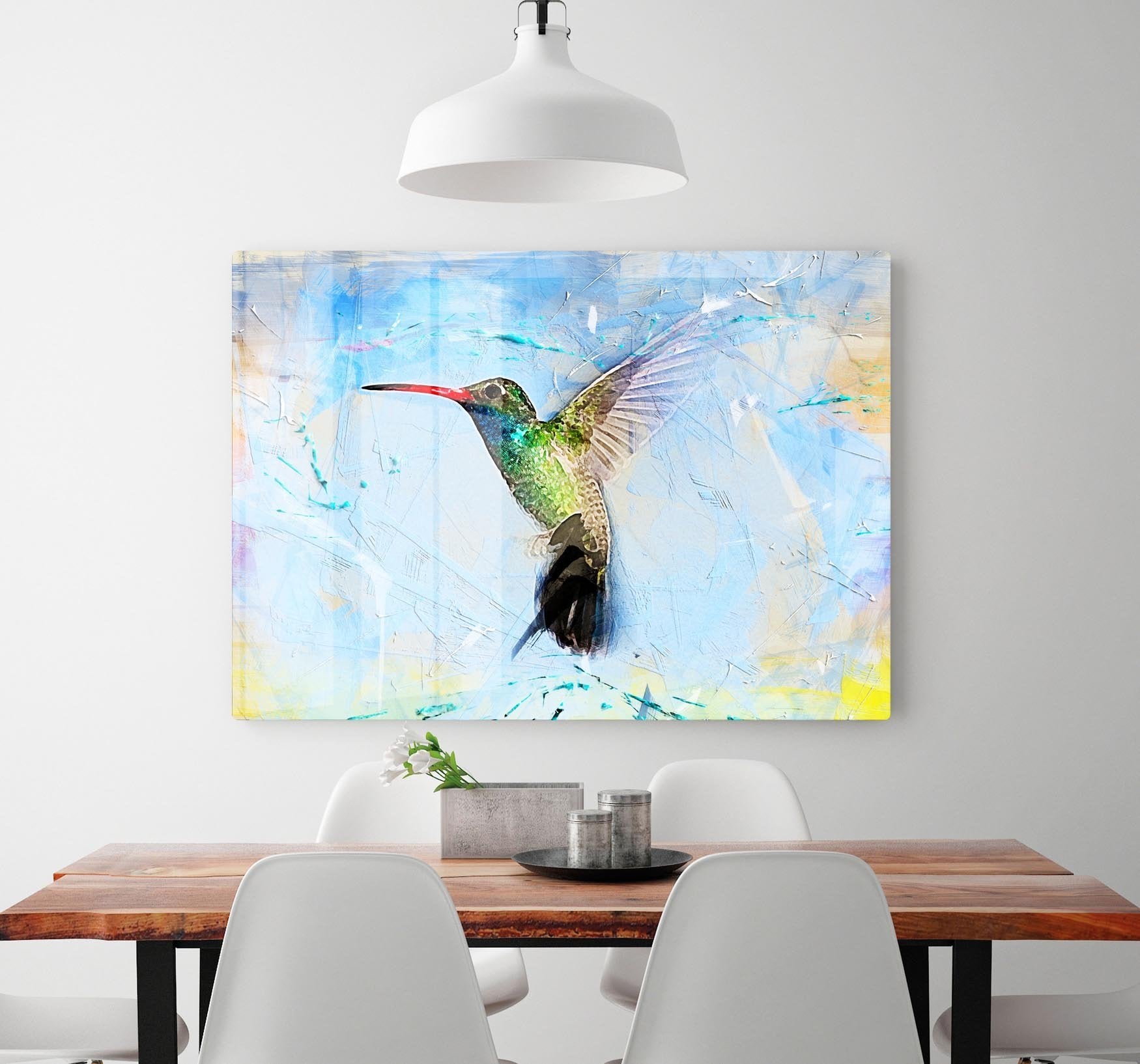Humming Bird Painting HD Metal Print
