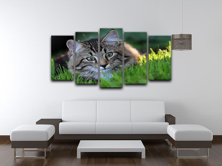 Hunting in the grass 5 Split Panel Canvas - Canvas Art Rocks - 3