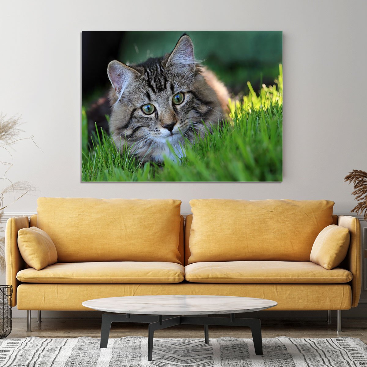 Hunting in the grass Canvas Print or Poster