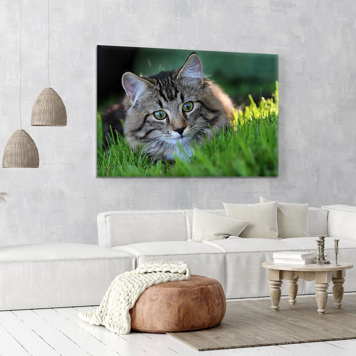 Hunting in the grass Canvas Print or Poster