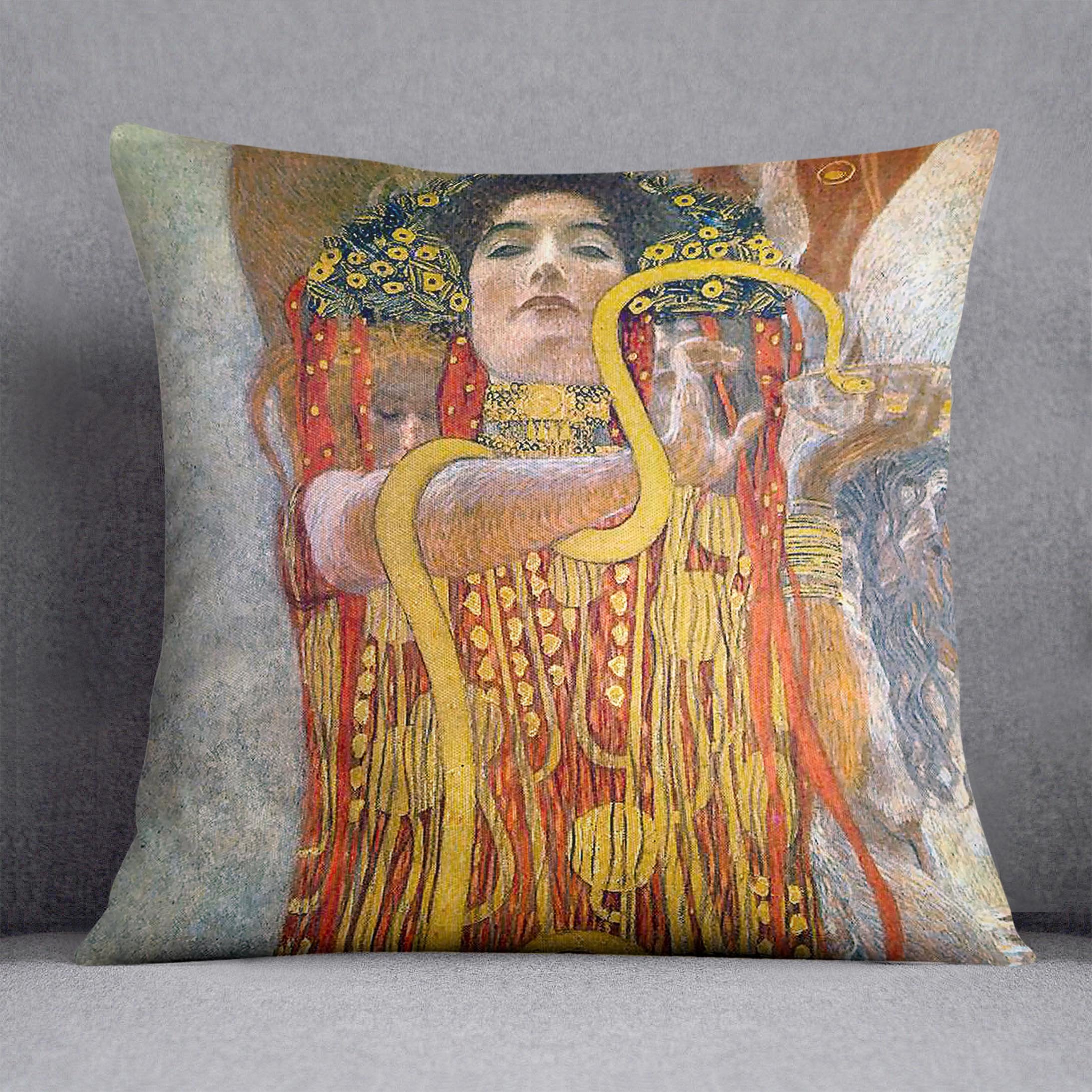 Hygeia by Klimt Throw Pillow