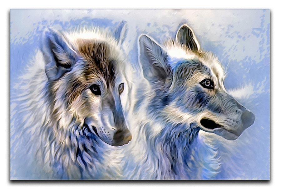 Ice Wolf Painting Canvas Print or Poster  - Canvas Art Rocks - 1