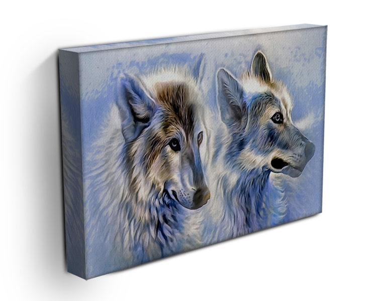 Ice Wolf Painting Canvas Print or Poster - Canvas Art Rocks - 3