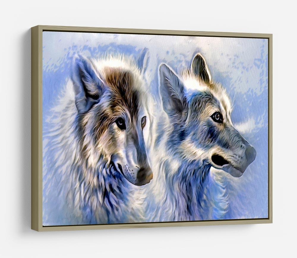 Ice Wolf Painting HD Metal Print
