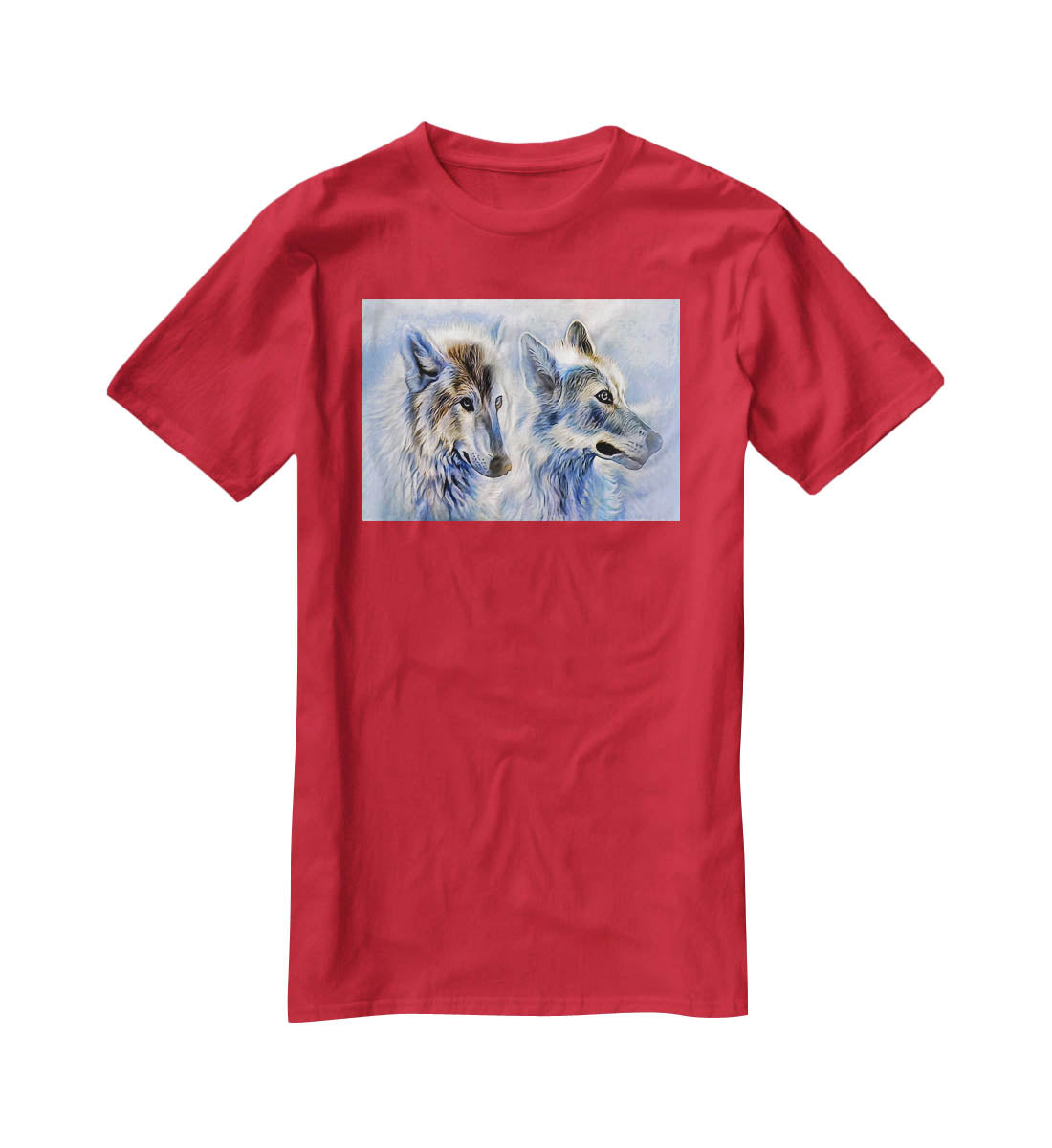 Ice Wolf Painting T-Shirt - Canvas Art Rocks - 4