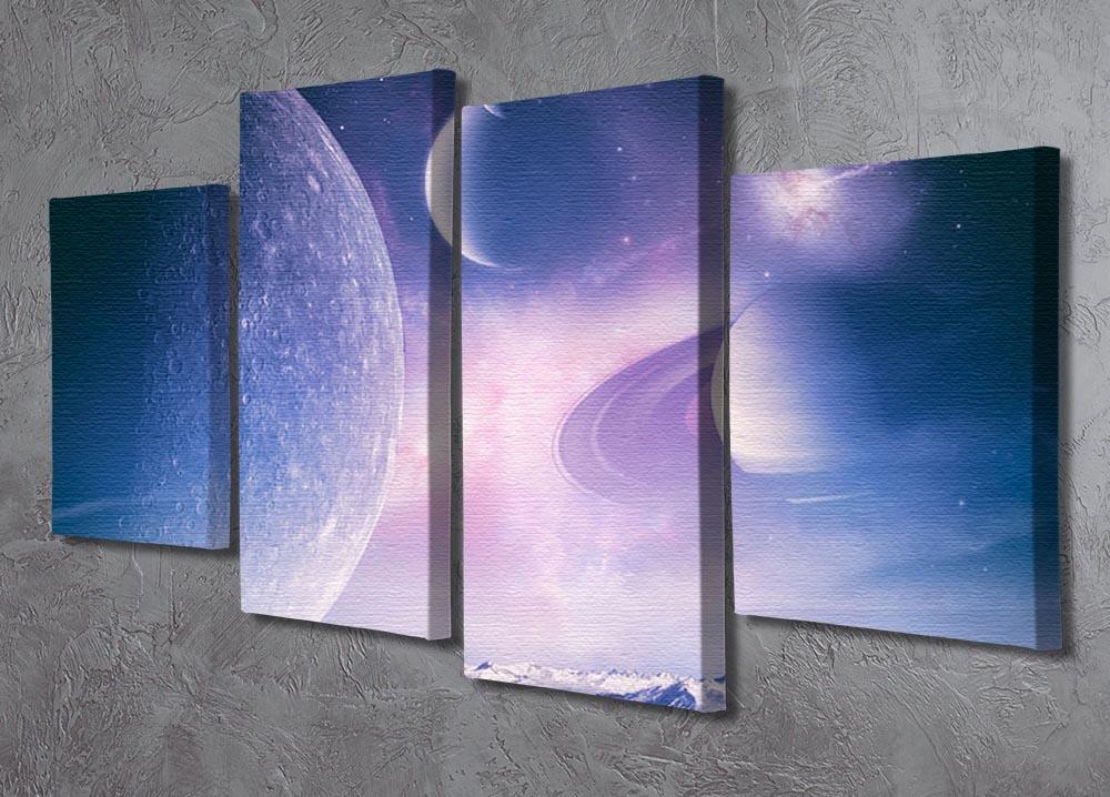 Ice world and planets 4 Split Panel Canvas - Canvas Art Rocks - 2