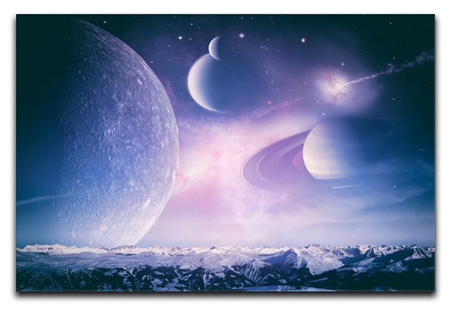 Ice world and planets Canvas Print or Poster  - Canvas Art Rocks - 1