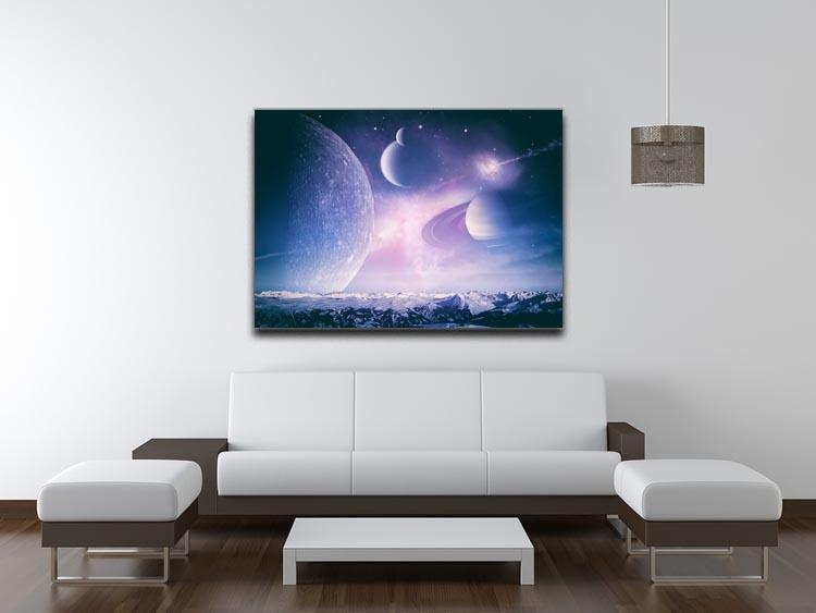 Ice world and planets Canvas Print or Poster - Canvas Art Rocks - 4
