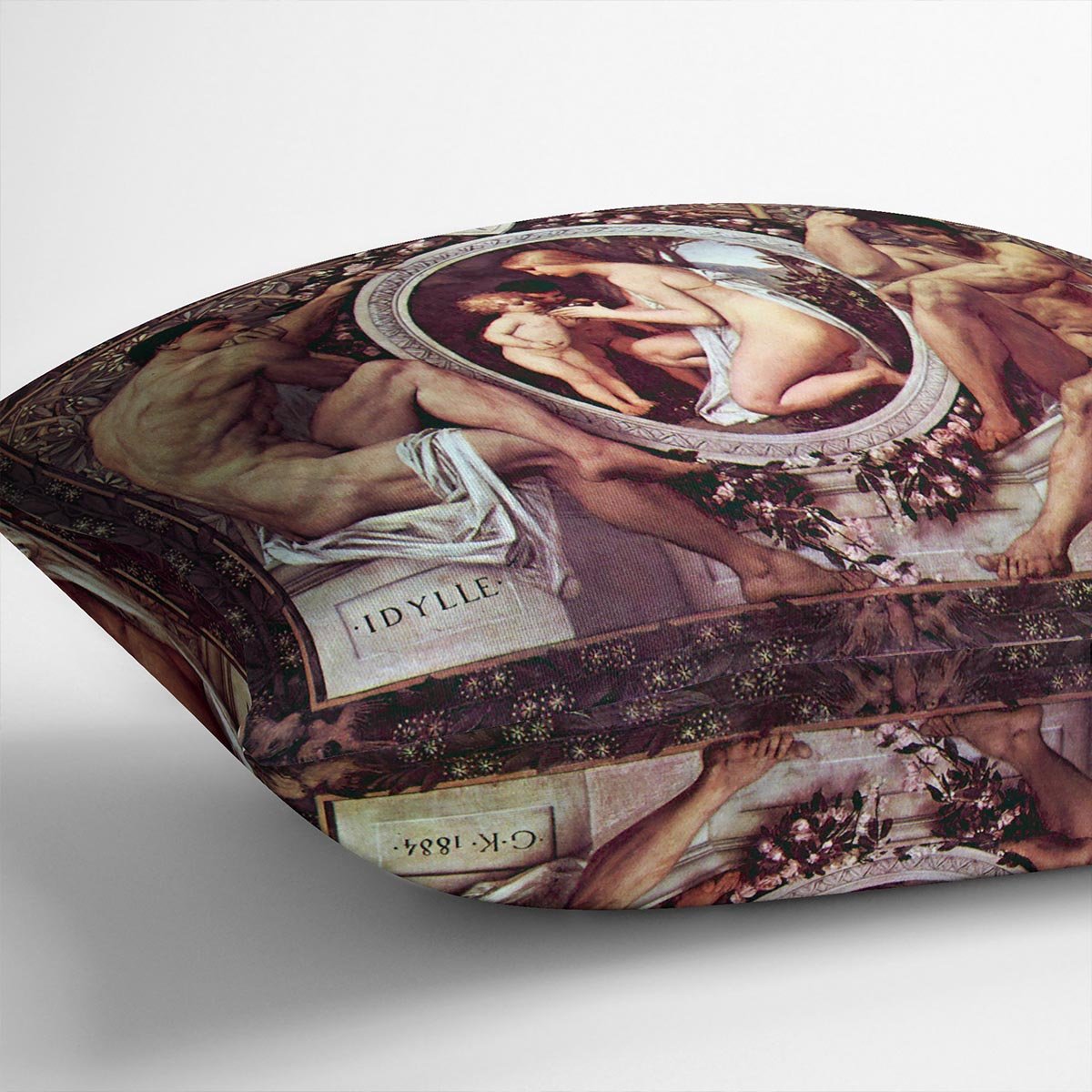 Idyll by Klimt Throw Pillow