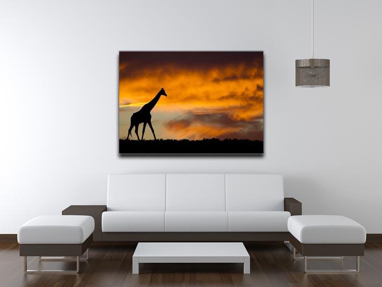 Idyllic african wildlife silhouette Canvas Print or Poster - Canvas Art Rocks - 4