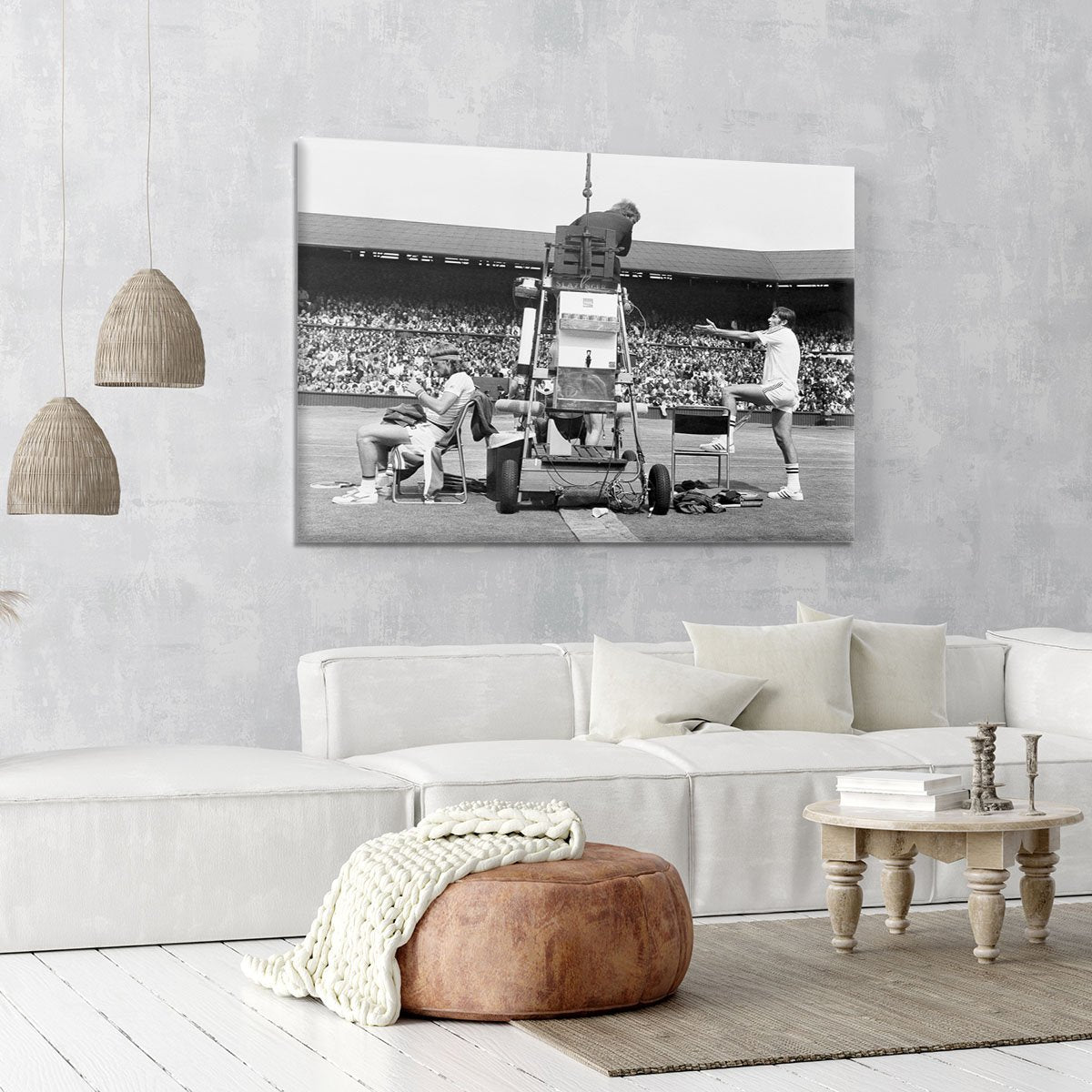 Ilie Nastase argues with the umpire Canvas Print or Poster