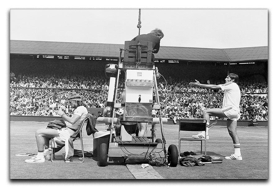 Ilie Nastase argues with the umpire Canvas Print or Poster  - Canvas Art Rocks - 1