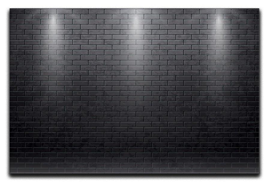 Illustartion of brick wall black Canvas Print or Poster - Canvas Art Rocks - 1