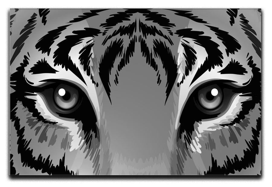 Illustration of a tiger with sharp eyes Canvas Print or Poster - Canvas Art Rocks - 1
