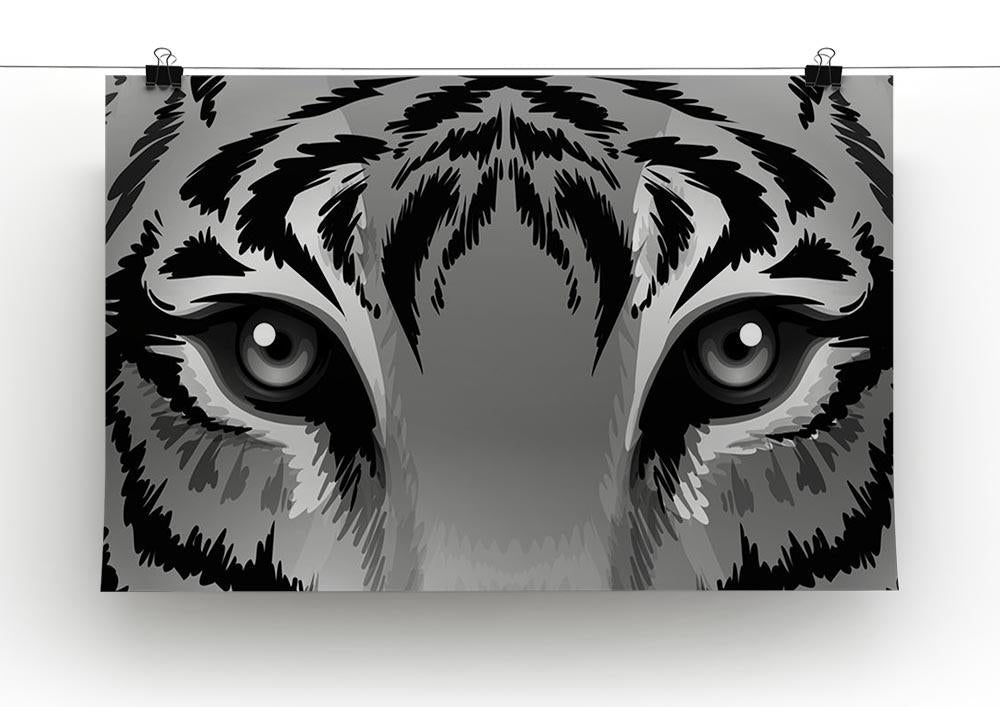 Illustration of a tiger with sharp eyes Canvas Print or Poster - Canvas Art Rocks - 2