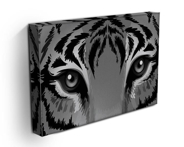 Illustration of a tiger with sharp eyes Canvas Print or Poster - Canvas Art Rocks - 3