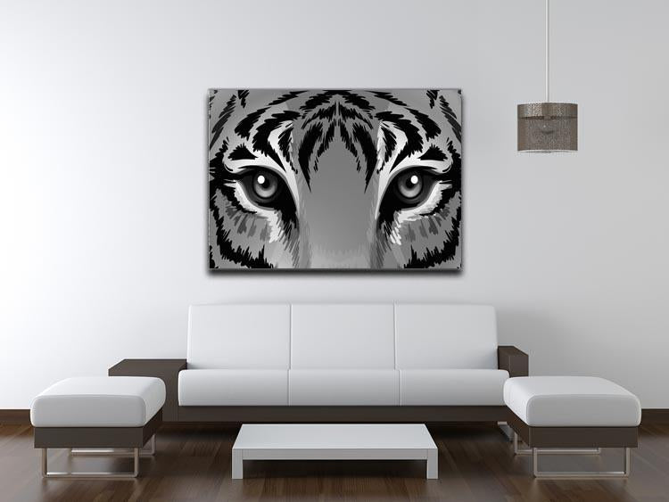 Illustration of a tiger with sharp eyes Canvas Print or Poster - Canvas Art Rocks - 4