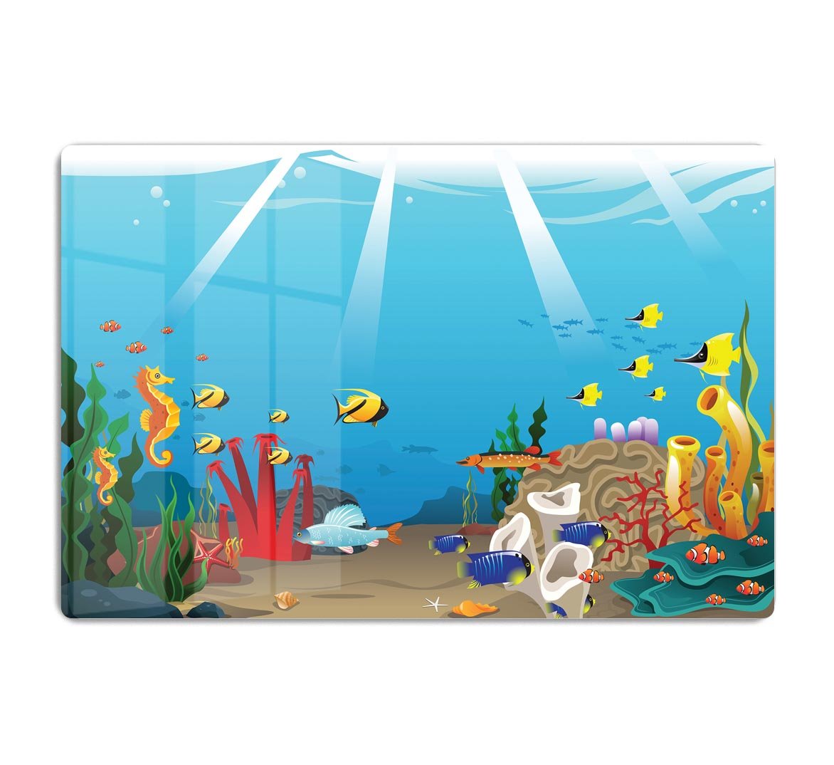 Illustration of marine life design HD Metal Print