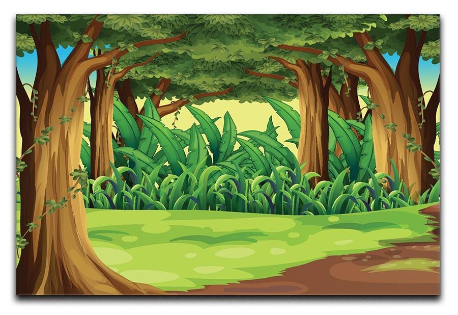 Illustration of the giant trees in the forest Canvas Print or Poster - Canvas Art Rocks - 1