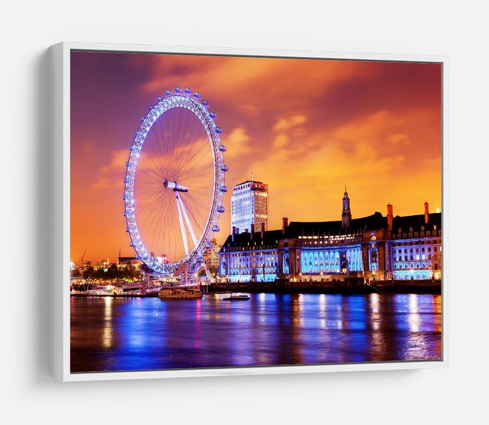 Ilumination of the London Eye HD Metal Print