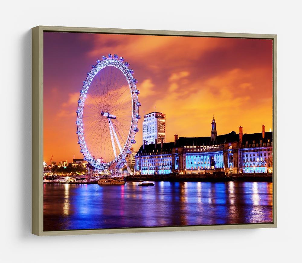 Ilumination of the London Eye HD Metal Print