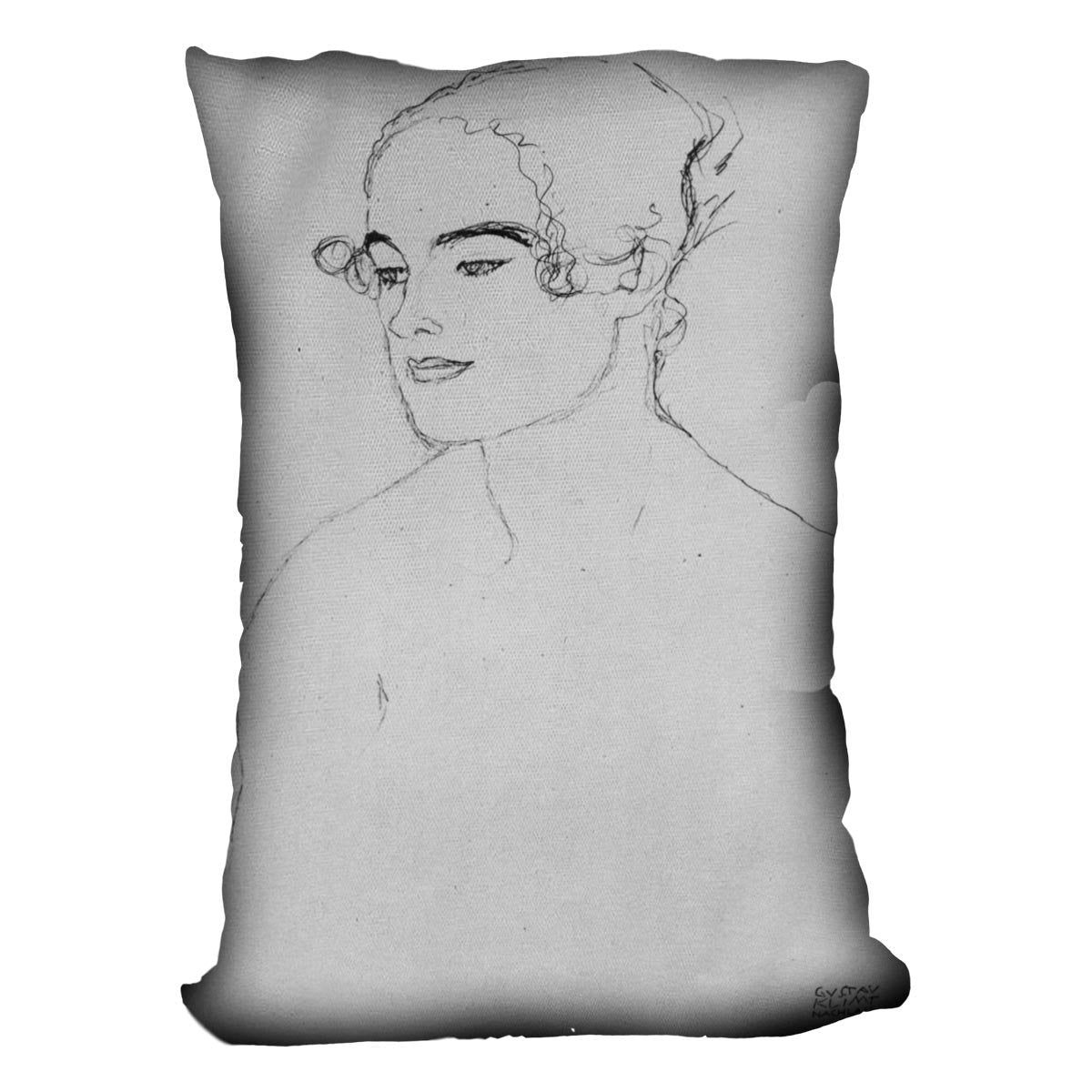 Image of a girl by Klimt Throw Pillow