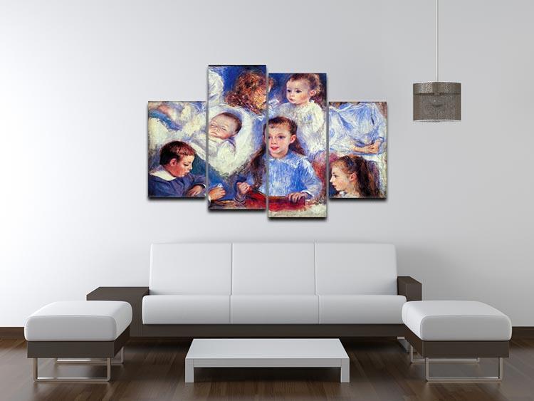 Images of childrens character heads by Renoir 4 Split Panel Canvas - Canvas Art Rocks - 3
